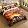 Elephant Theme Personalized 3Pcs Bedding Set Custom Text & Name 1 Sheet 2 Pillowcases Household Bedding 1pc
