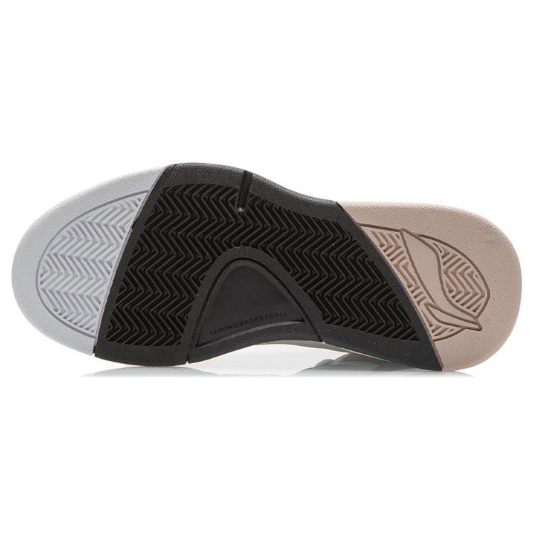 Li Ning Vintage Basketball Shoes Women's High top Ecru/Tea Orange Pink/Black AGBR084-2