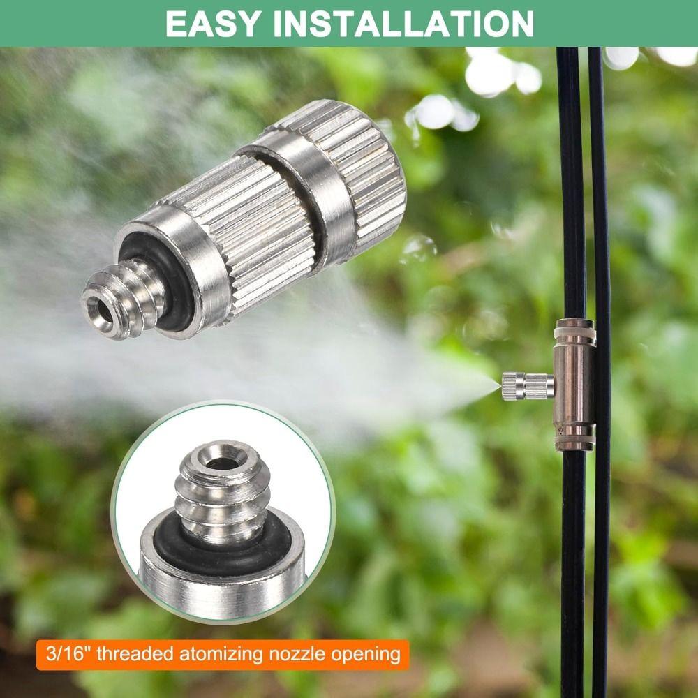 Brass Fog Spray Head 3/16 Inch Atomization Sprayer Durable Humidify Sprayer