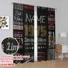 2pcs,2D Plane Printing Light Filtering Curtains Vintage1975Celebration Polyester Woven (without Rod) Outdoor Decorations for
