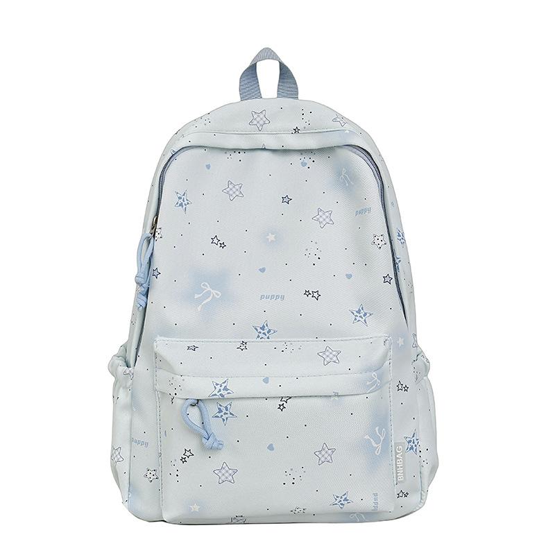 Schoolbag New Korean Version Ins Cartoon Star Backpack Women's Large Capacity Lightweight Student Schoolbag Leisure Travel Backpack