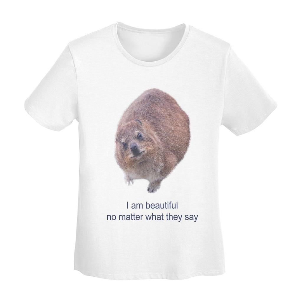 Rock Hyrax Fairy TShirt Women Short Sleeve T Shirts Crew Neck Clothes Cotton Summer Tees Streetwear