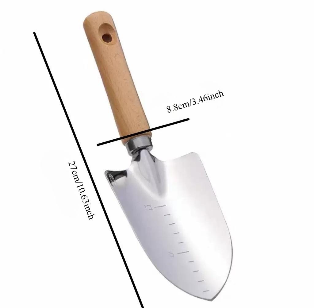 

1pc Stainless Steel Gardening Tool Set with Wood Handle, Trowel Transplanter Cultivator for Potting Planting Indoor Outdoor