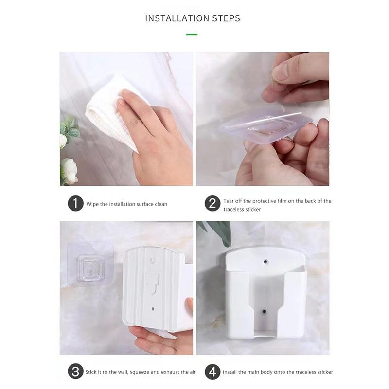 Universal Remote Controller Holder Phone Charging Bracket Air Conditioner Remote Controller Bracket Wall Shelf Mount Stand