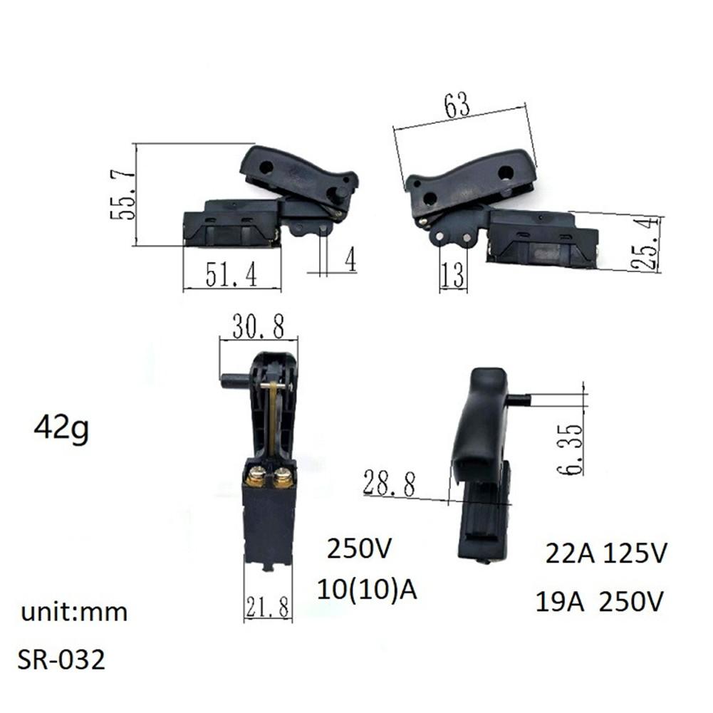 Angle Grinder Switch Push Button Switch Widely Used AC250V