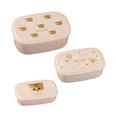 Marks Lunch Box 3-Piece Set, Nude Pink, Paul & Joe Break Time PAJB-DBX02-PK