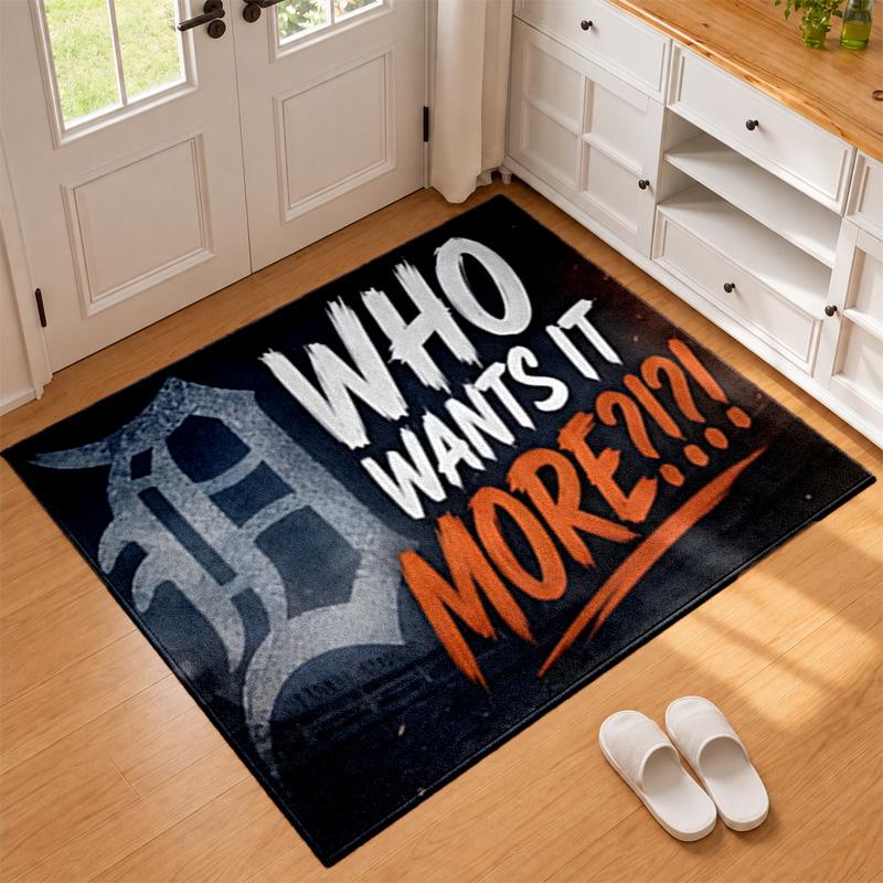 Detroit Tigers Carpet Door Mat for Living Room or Bedroom Protective Mat Under Chair Office Decoration Christmas Gift Birthday Present