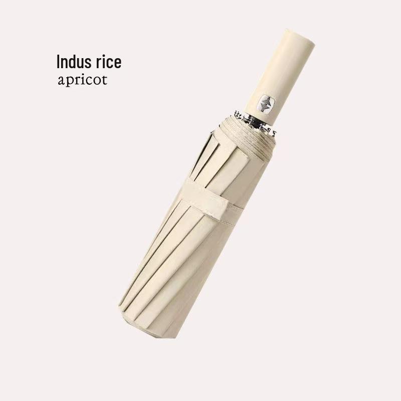 Fully Automatic 24-Rib Folding Umbrella: Large, UV-Resistant, Sun & Rain Protection with Custom Logo Options