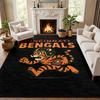 Cincinnati Bengals Teppich Fußmatte für Wohnzimmer oder Schlafzimmer Schutzmatte unter dem Stuhl Bürodeko Weihnachtsgeschenk Geburtstagsgeschenk