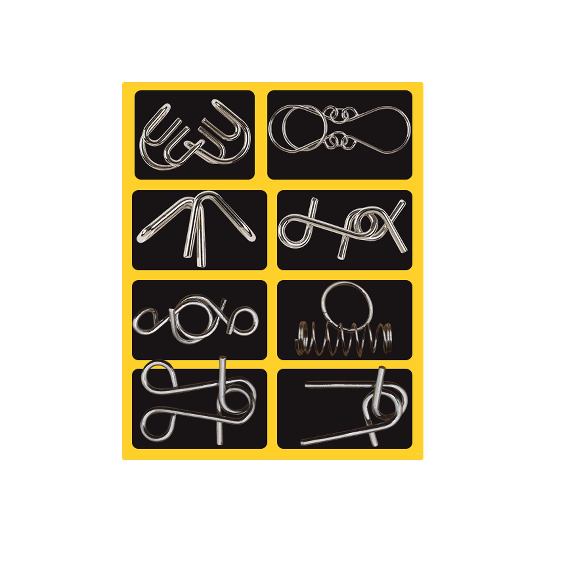 

Nine Rings Disentanglement Puzzle Set: 8-Piece Metal Intellectual Challenge