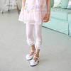 YUBAOBEI Girls Calf-length Leggings Baby Girl Mesh Spliced Pants Bow Lace Candy Color Skinny Leggings