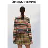 UR Women's 2025 Autumn Colorblock Cotton Crop Knit Sweater