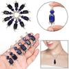 10 pcs London Blue Topaz Pearl Gemstone Women's Silver Jewelry Pendant