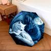 1PC wolf theme Umbrella Portable Folding Umbrella Iron Frame Hole Bone Structure Outdoor Home Umbrella A17