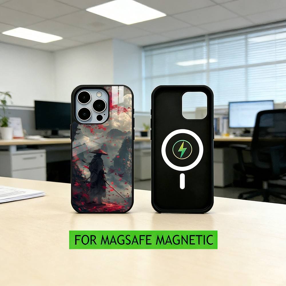 J-Japanese B-Bushido S-Samurai Phone Case For iPhone17,16,15,14,13,12,11 Plus,Pro Magnetic with Magsafe Wireless Charging