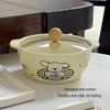 Abay Cream Puppy Enamel Instant Noodle & Soup Bowl with Lid - 2 Pack