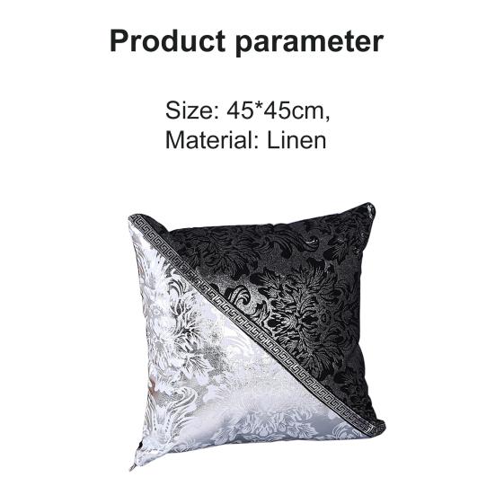 Față de pernă Color Block Imprimeu Floral In Vintage Husă de Pernă din In pentru Decor Acasă