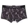 [Emporio Armani] ALL OVER BOLD LOGO Boxer Briefs, Closed Front, EU Size, Men's Underwear, 54045069 M (EU Size) 98. Black