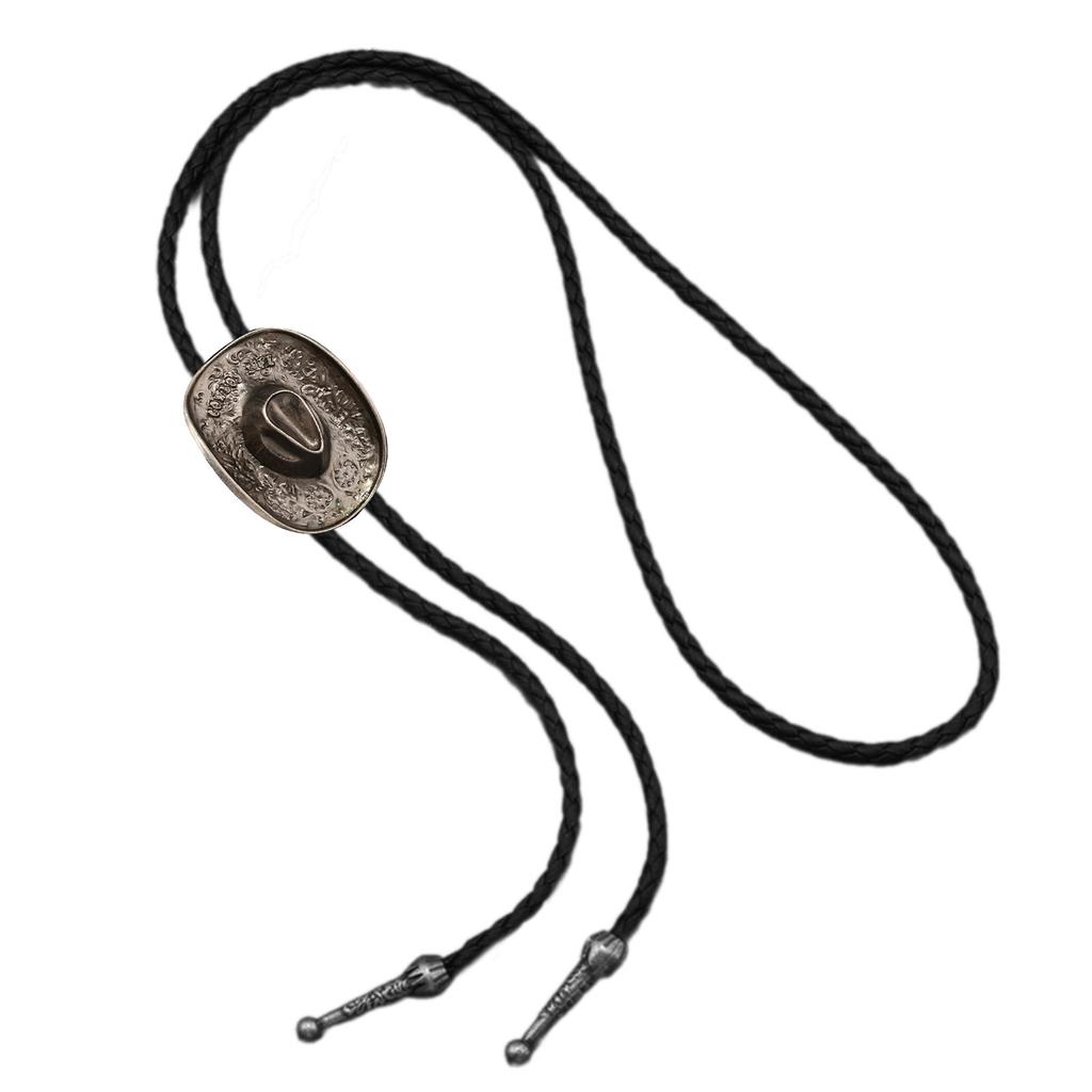 Cowboyhoed Ontwerp Bolo Das Ketting Met Legering Ster Bedel Zacht PU Koord Unisex Mode Accessoire Westerse Thema Das