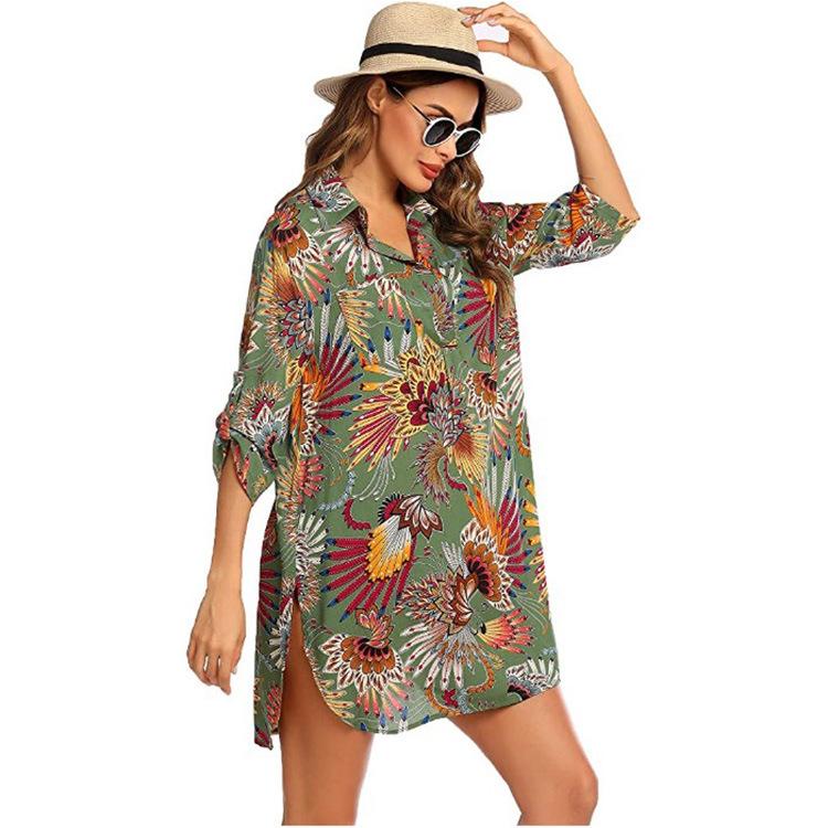 European & American Women's Swimwear Beach Cover-up Shirt and Bikini Beach Skirt
