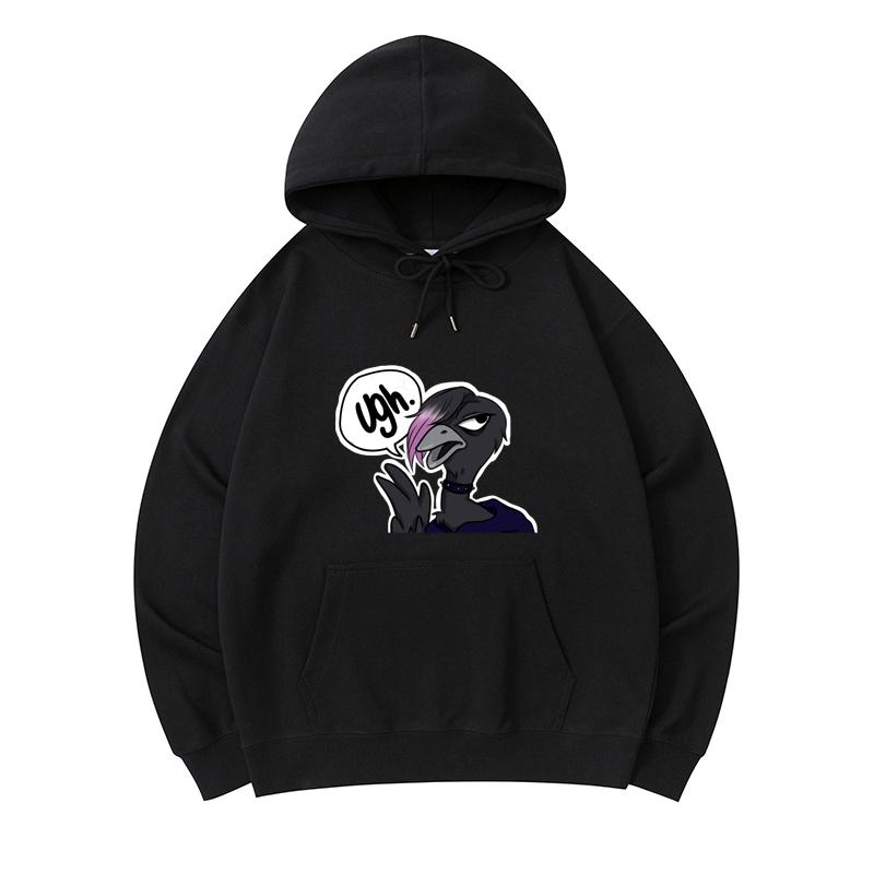 

300 GSM Men s Healthy Cotton Hoodies Emo Emu Print Premium Cotton Sweatshirt