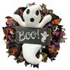 Halloween Ghost Doll Decor Wreath 35*40cm Scary Party Decoration Home Door Hanging Spooky Ornament Scary Hanging Ghost