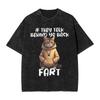 Cat Owner Saying If They Talk About Your Back Fart Meme Long Sleeve Man Cotton Hip Hop Tee Shirt For Male Short-Sleeve Clothing