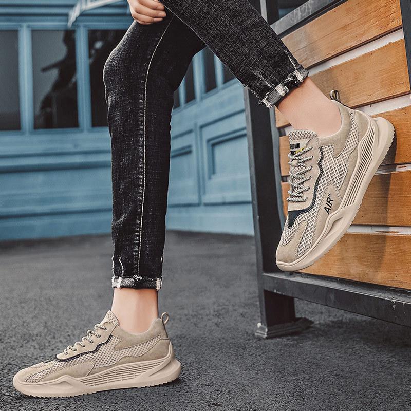 Летняя сетчатая обувь. Мужские кроссовки большого размера. Одинарные туфли. Повседневная — фото 3