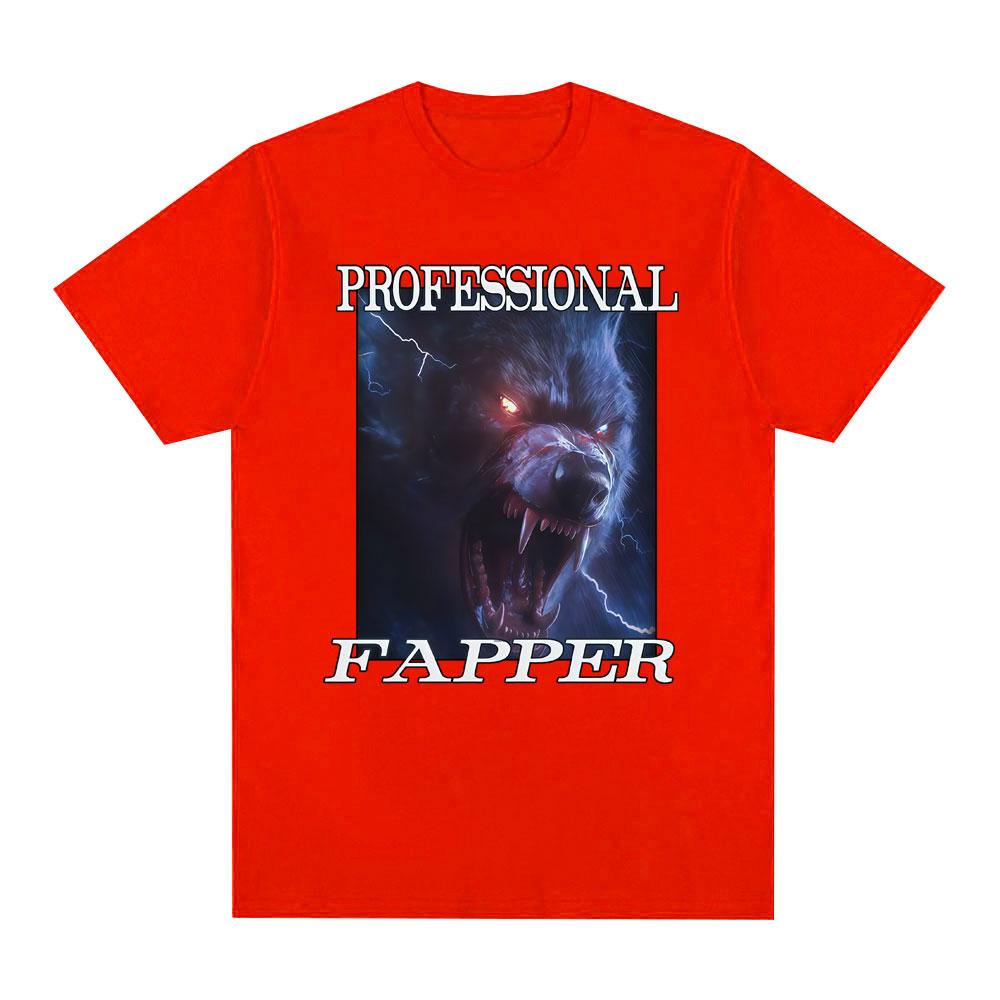 Fapper Lustiger Wolf Mee Grafik T-Shirt Professionell Mode T-Shirt Feunisex Unisex Kurzärmliges Casual T-Shirt