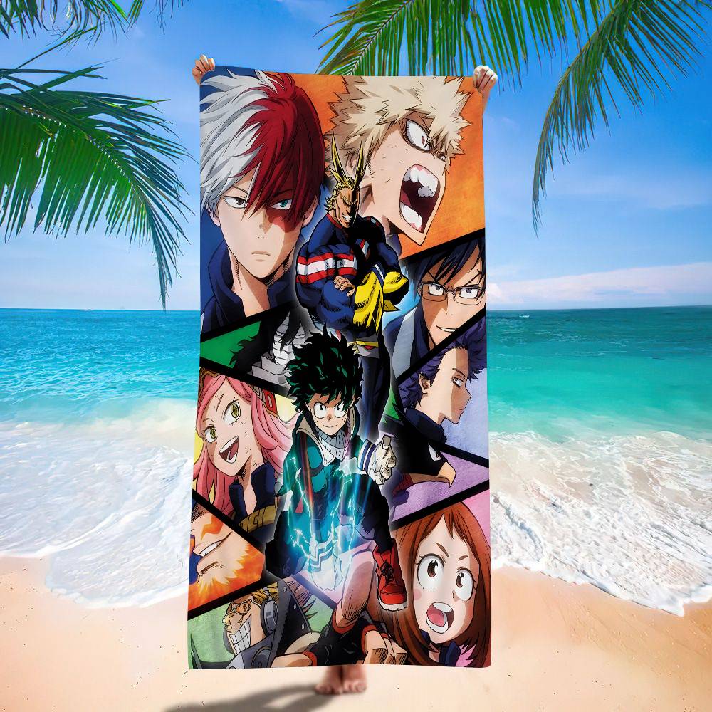 M-My H-Hero A-Academia 8 Microfiber Blanket Quick Drying Beach Towels Oversized Printing Super Absorbent Pool Towel Blanket