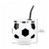Soccer Tumbler with Straw Compact Ball Cup Lid Portable for Children
