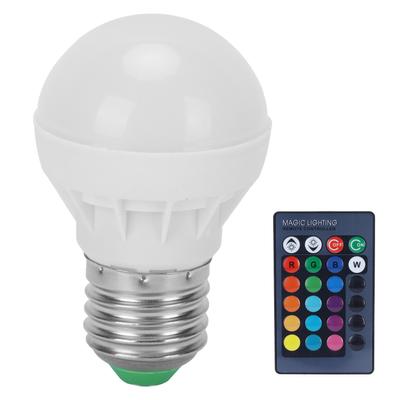 Lampadina RGB+W 3W E27 Telecomando Lampada Cambia Colore Decorazione Casa 85265V