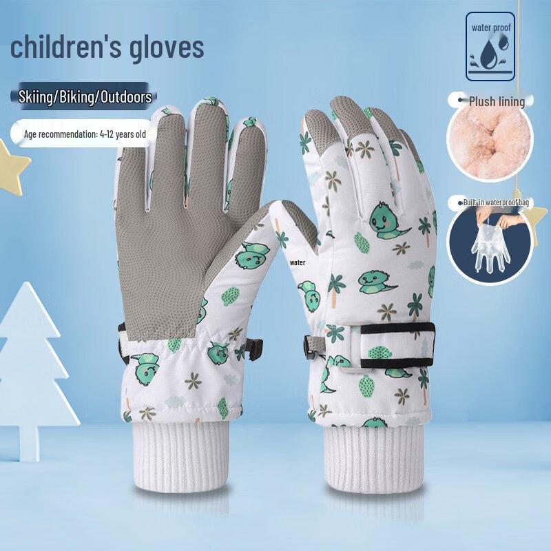 Kids  Winter Dinosaur Ski & Cycling Gloves