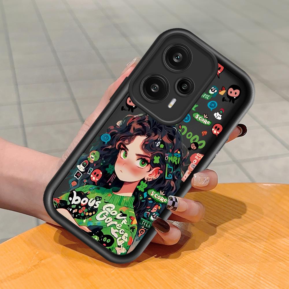 

Мягкий силиконовый квадратный чехол с рисунком лестницы для телефона, полное покрытие, противоударный защитный резиновый чехол для камеры для Xiaomi Redmi Xiaomi Poco M6 Pro 4G чёрный