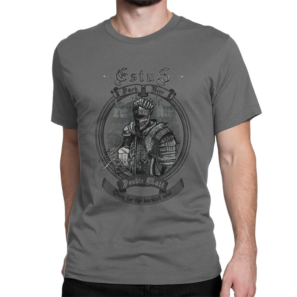 For The Darkest Soul Dark Souls T-Shirt Men Novelty 100% Cotton Tees Crewneck Short Sleeve T Shirts Plus Size Tops