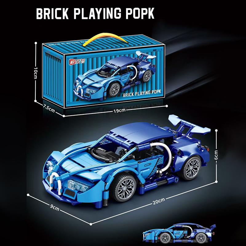 Technologie Závodní Auto Stavebnice Model 1:20 Model auta s rychlým pohybem Mechanická stavebnice Super Block Hračka Dárky pro děti i dospělé