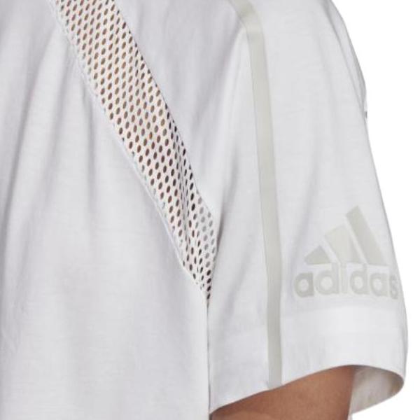 Adidas Solid Color Round Neck Sports Short Sleeve T-Shirt Women Tops White EJ8740
