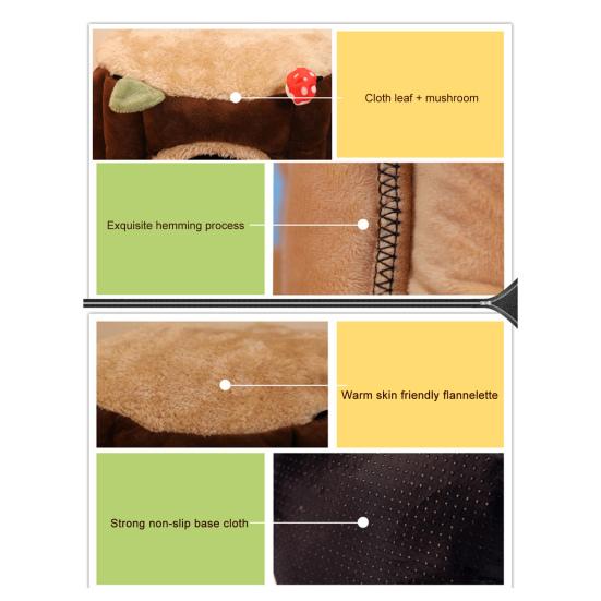 Yousheng Hamster Nest Lovely Appearance Stump Design Flannel Comfortable Squirrel Bed Hammock for Small Animals