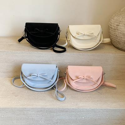Premium Bag Women's Bag New Summer Versatile Messenger Bag Fashion Bow Simple Messenger Saddle Bag