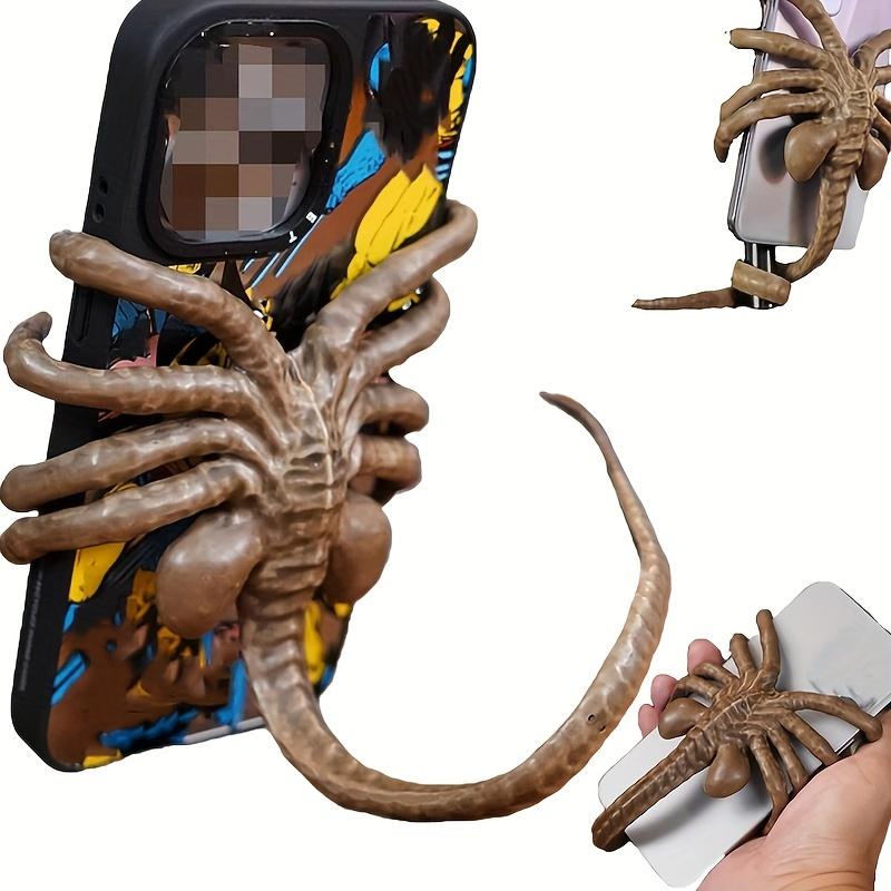Držák na telefon s parazity v obličeji, nastavitelný držák na telefon s chapadlem chobotnice, doplněk na plochu halloweenského hororu