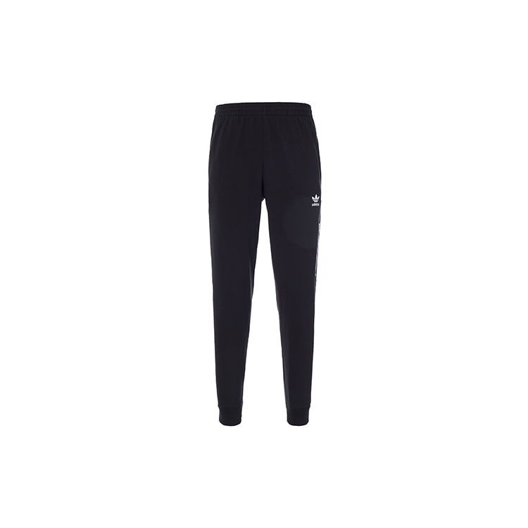Adidas Originals Trefoil Logo Casual Sports Joggers With Ribbed Cuffs, Autumn Edition Men Bottoms Black DX4234