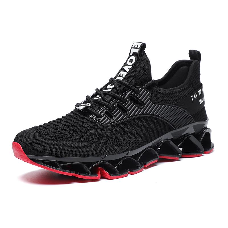 Blade Men s Breathable Flyknit Running Shoes - Versatile, Trendy, and Large Size Mesh Sneakers 39