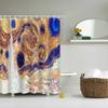 Space Shower Curtain Himalaya Mountain Tops At Starry Night Time with Stars Earth Cosmos Cloth Fabric Bathroom Decor with Hooks
