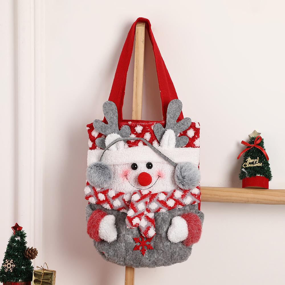 Christmas Eve Santa Claus Decorative Gift Bag Apple Candy Bag Christmas Hand Gift Bag Storage Bag
