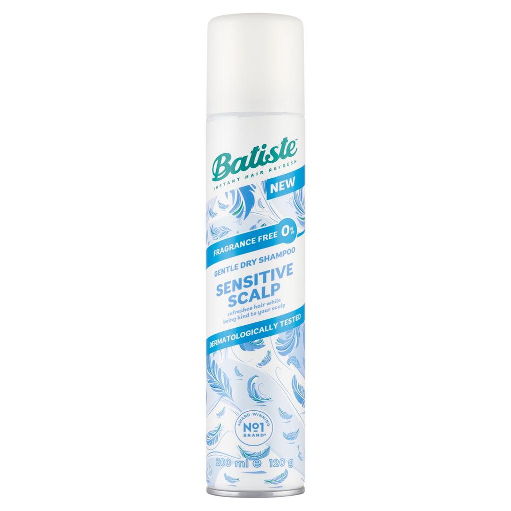Batiste Sensitive Scalp Dry Shampoo, Fragrance-Free 200