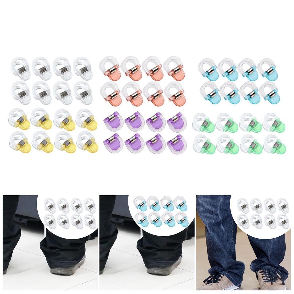 Trouser Clamp Plastic Hem Clips Leg Tightener Pants Accessories Clothing Fixer for Daily Wear