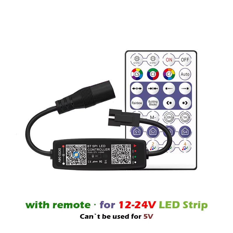 WS2812B Controller Bluetooth Music APP Control for Pixel LED Strip Light SK6812 WS2811 WS2812 Tape Lights USB 5V Remote Control