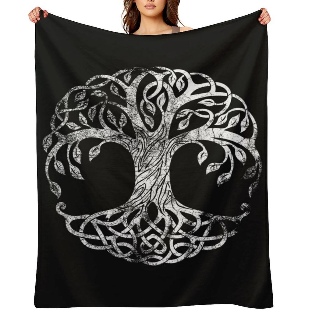 Yggdrasil - Sacred Tree Of Life Throw Blanket Decorative Throw Furrys Loose Warm Winter Blankets