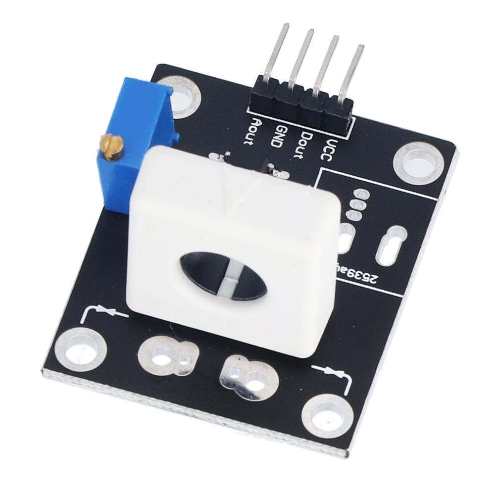 WCS1600 Hall Current Sensor DC5V DC100A Current Sensor Module for LM393 Operational Amplifier Adjustable