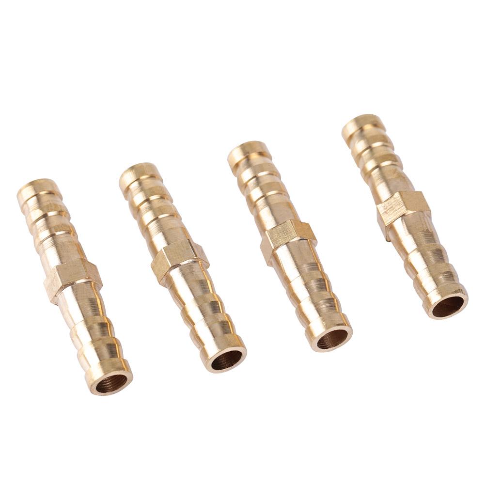 Brass Fitting Hose Barb Tail Reducer Reducing Plug Connector (8mm-8mm 4pcs)